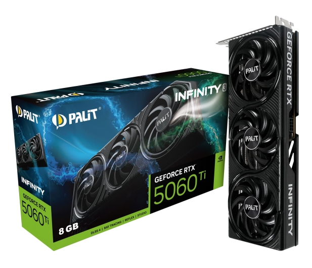 PALIT GeForce RTX 5060 Ti Infinity 3 8GB GDDR7 DLSS4 - 1331021 - zdjęcie